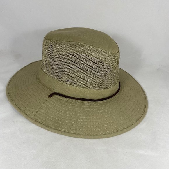 Dorfman Pacific Safari Mesh Sidewall Wide Brim Hat - Picture 2 of 10